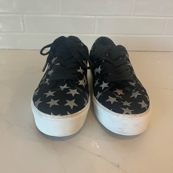 Rebecca Minkoff Platform Metallic Star Sneakers size 8.5 - Picture 2 of 9